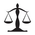 Law balance black logo icon.