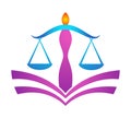 Law education logo icon.