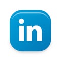 Linkdin logos icon. Royalty Free Stock Photo