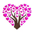 Heart Tree Logo. Royalty Free Stock Photo