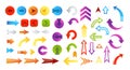 Colorful 3D Arrow shapes. Royalty Free Stock Photo