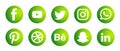 Set of social media logos icons. Royalty Free Stock Photo