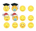 Smile face icon set.