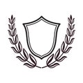 Vector shields and laurel wreaths.