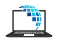 Laptop Icon vector symbol. Royalty Free Stock Photo