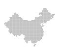 Dot china world map. Royalty Free Stock Photo