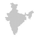 Dot india world map. Royalty Free Stock Photo