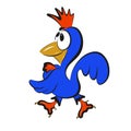 Stock Illustration Blue Rooster