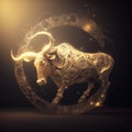 Exploring the Symbolism of the Astrological Taurus with a Striking Bull, Generative AI