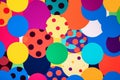 Polka Dots Explosion: A Vibrant Pop Art Creative Concept, Generative AI