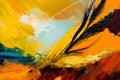 Vibrant Background with Abstract Brushstrokes Painted with a Hard Brush, Generative AI