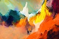 Vibrant Background with Abstract Brushstrokes Painted with a Hard Brush, Generative AI