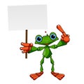 Stock Illustration Frog Robot with Poster