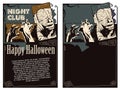 Stock illustration. Halloween template flyer.