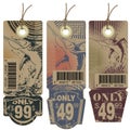 Sale and Discount tags. Black marlin