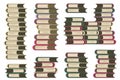 Stock illustration. Stacks of books