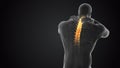 Neck joint and spine pain medical concept Royalty Free Stock Photo