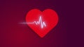 World health day with neon line heart beat Royalty Free Stock Photo