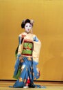 Stock image of Maiko performing a kyo-mai dance