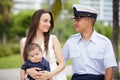 Stock image of a military family