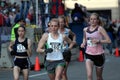 Stock image of People running in city marathon