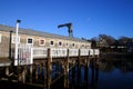 Stock image of the red fishermens' barn became known as Motif No 1 in Rockport, New England, USA