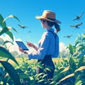 Futuristic Farming: The Rise of Agtech Solutions. Royalty Free Stock Photo