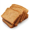 Stock image of whole grain bread and slices, isolated on a transparent background Royalty Free Stock Photo