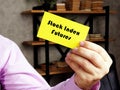 Stock Index Futures phrase on the yelow business card Royalty Free Stock Photo