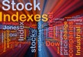 Stock indexes background concept glowing