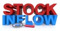 Stock inflow on white Royalty Free Stock Photo