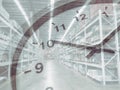 Stock inventory times clock fast shipping and logistic concept