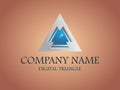 Stock logo digital triangle abstract