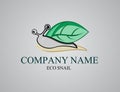 Stock logo snail leaf Royalty Free Stock Photo