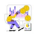 Stock market abstract concept vector illustration.