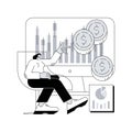 Stock market abstract concept vector illustration. Royalty Free Stock Photo