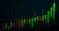 Stock market assets moving up and down, trading statistics, or forex trading graph.