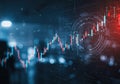 Digital Financial Stock Market Trading Charts and Analysis Futuristic Technology Background Royalty Free Stock Photo