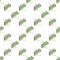 Stock Market Candlestick Chart vector Candle Graph in Range colored seamless pattern Royalty Free Stock Photo