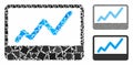 Stock market chart Composition Icon of Rugged Elements