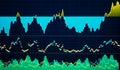 Stock market chart on computer display. Business analysis diagram