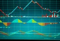Stock market chart on computer display. Business analysis diagram Royalty Free Stock Photo