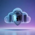 Stock Market Cloud Security Data Protection Concept Royalty Free Stock Photo