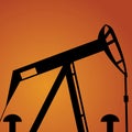 Stock market Concept of growing oil prices and oil pump jacks refinery industry. Oil war concept. photo banner for website header