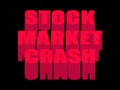 Stock market crash banner with 3d red color text on black background. Collapse of the bank, the fall of the cryptocurrency