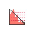 Stock market crash vector icon
