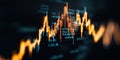 Stock market data chart glowing financial graphs economic trends investment strategy trading analysis technology driven