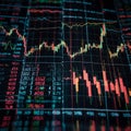 Stock Market Data Visualization with Fluctuating Graphs and Volatile Prices Royalty Free Stock Photo