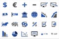 Stock market finance icon set