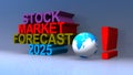 Stock market forecast 2025 on blue